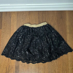 Bebe Sequinned Skirt with Gold Waistband Sz. S